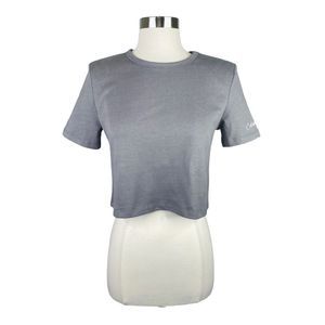 Halara Cropped Gray Workout Tee - Size Small